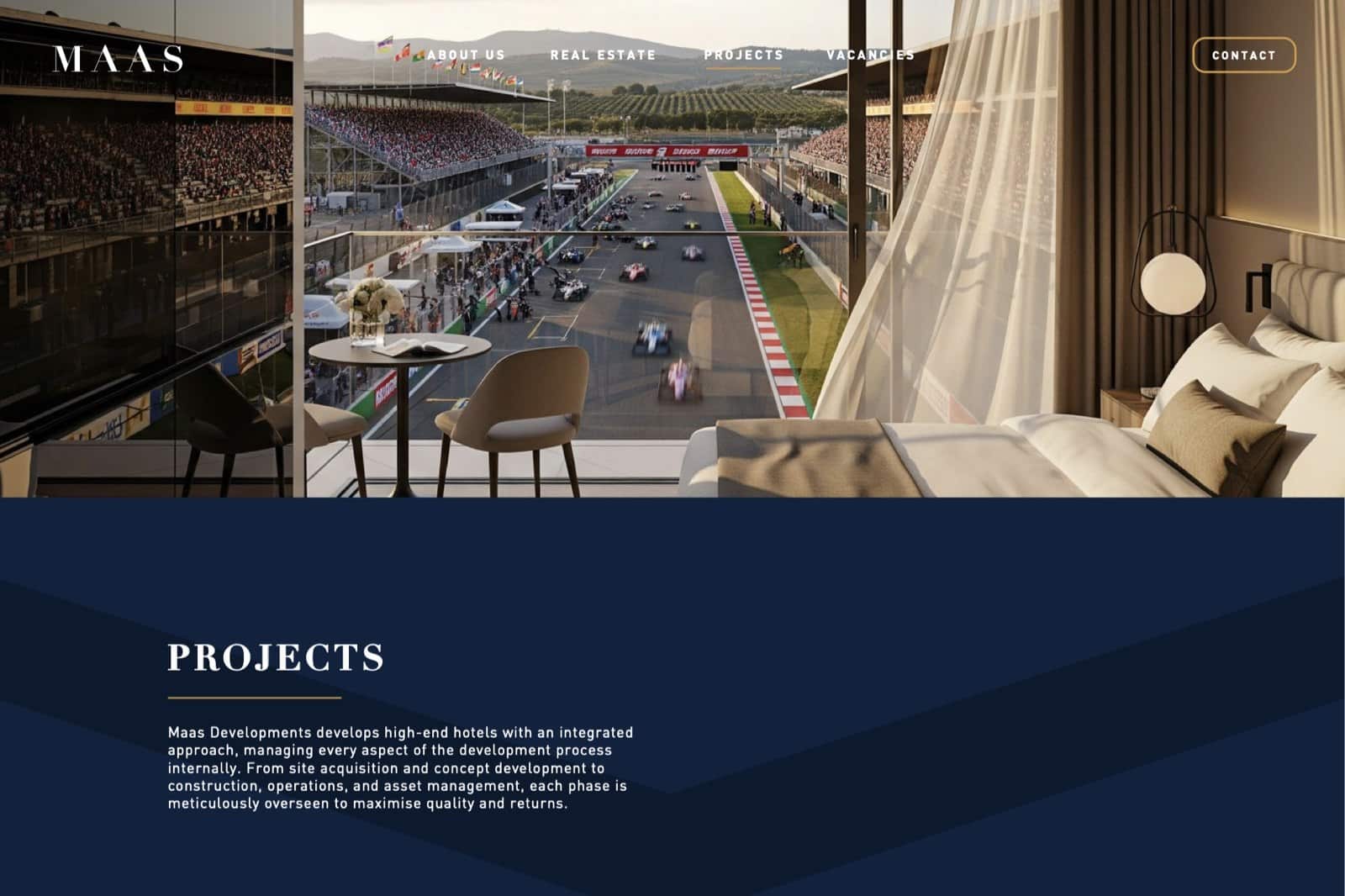 Projectenoverzicht op de website van Maas Developments